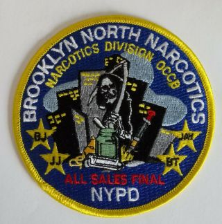 Commemorative Patch: York City Pd - Brooklyn North Narcotics Division Occb