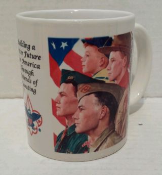 Boy Scouts Of America Coffee Cup With Norman Rockwell Painting