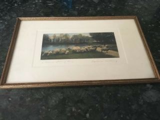 “a Warm Spring Day” Wallace Nutting Print.  Sheep
