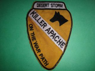 Desert Storm Patch Us 1st Cavalry Division Killer Apache On The War Path