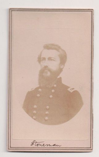 Vintage Cdv George Stoneman Jr.  Union General American Civil War