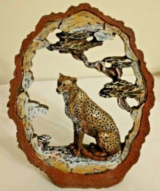 Cheetah Polyresin Figurine