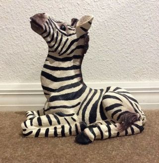 Vintage Ceramic Art Pottery Zebra Safari Animal Statue Sculpture Figurine 11 "
