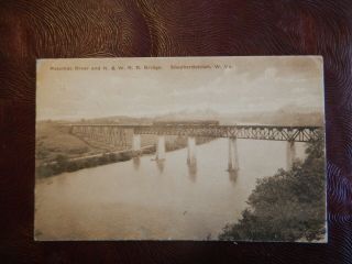 Patomic River & N&w Railroad Bridge Shepherdstown W Va 1921