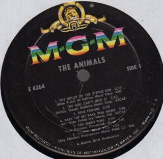 Orig THE ANIMALS Self Titled s/t LP EX MGM Mono E - 4264 Shrink 3