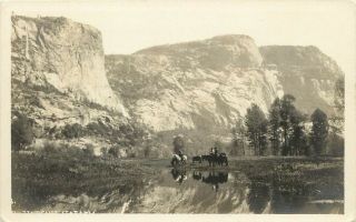 Rppc Postcard Hetch Hetchy Valley Yosemite Ca Before Dam C.  1910s Unposted