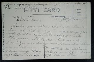 1912 Max Stein Postcard BUCK WEAVER Chicago American League Black Sox 2
