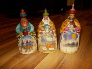 Jim Shore Heartwood Creek Set Of Three Nativity Wisemen Figurines 2003