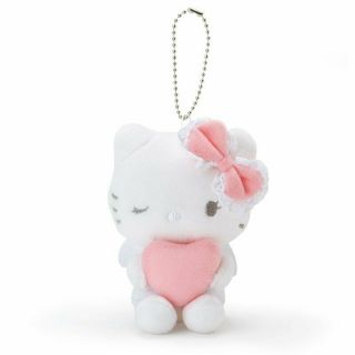 Hello Kitty Historical Plush Mascot Holder Keychain Angel Sanrio Japan