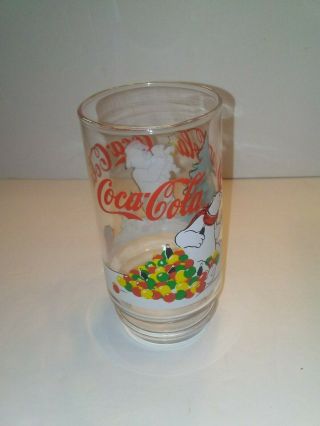 Vintage Coca Cola Polar Bear Christmas 16oz Glasses Collectible 6 Pack