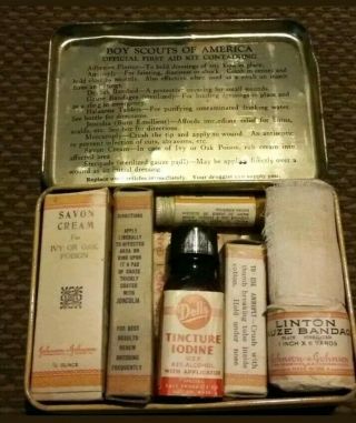 Vintage Tin Toiletry Boy Scout First Aid 2