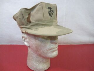 Desert Storm Marine Corps Usmc Utility Cap Or Hat 3 - Color Desert Camouflage - Lg