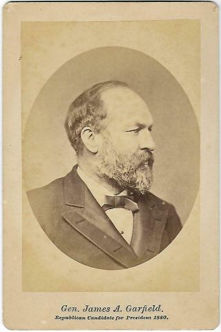 General James A.  Garfield Republican Canidate For President 1880 Cabinet Card