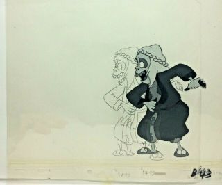 Beetlejuice Production Animation Cel & Drawing