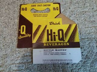 Hi - Q Soda Carton Vintage 1951 (very Rare)