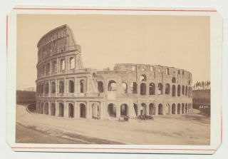 Late 1800s 19th Century Cabinet Card Photo Roman Colosseum Coliseum