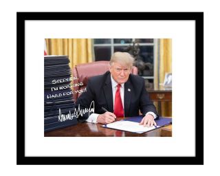Donald Trump 8x10 Signed Official Photo Your Name Autographed Oval Office Desk