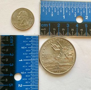 The Worlds First Legal Tender Desert Storm $5.  00 Coin FIM - 92A 