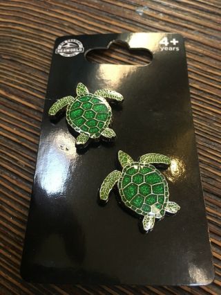 Seaworld Turtle 2pin Set Pin - On Card