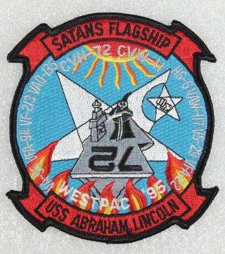 Usn Navy Patch: Carrier Air Wing 11,  Uss Abraham Lincoln Cvn - 72 Westpac 