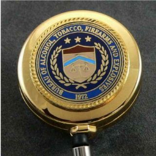 Batfe Atf Justice Seal Federal Agent Retractable Badge Reel Security Id Holder