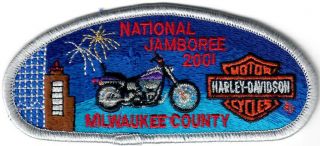 2001 Bsa Scout National Jamboree Patch Jsp Milwaukee County Cncl Tps 1214,  1431 - 2