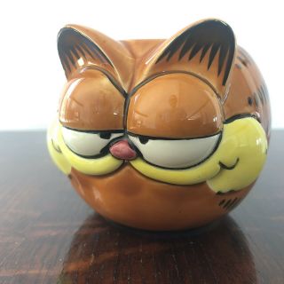 Vintage Garfield Head Mug Figural Mouth Closed