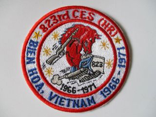 1980s 823rd Usaf Red Horse Us Air Force Base Philippines Made Squadron Patch