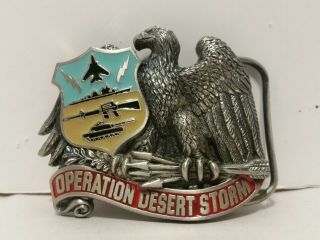 Operation Desert Storm Belt Buckle Usa Made