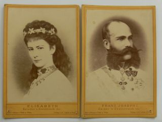 Austrian Emperor Franz Josef I.  & Elisabeth Sisi,  2 Large Photos By Othmar Turck