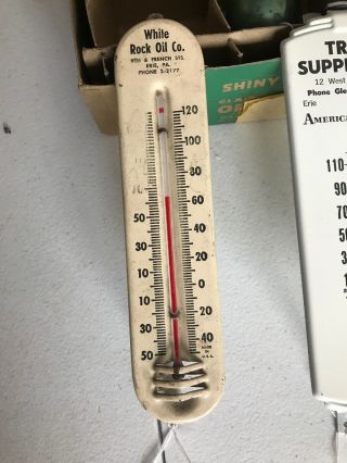 Vintage Advertising Thermometer White Rock Oil Co Erie Pa Old Phone Numbers