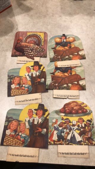 Rare Vintage Coca Cola Bottling Co.  Thanksgiving Place Cards “turkey Time”