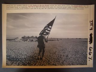 Persian Gulf War Press Wire Photo 1991 U.  S.  Marine Of The 1st Division