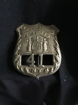 Correction Officers Badge:shield For “sing Sing Prison