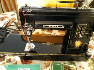 SINGER 301 SLANT NEEDLE SEWING MACHINE AND ACCESSORIES 2