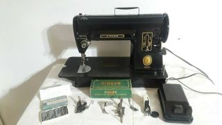 Singer 301a Black Short Bed Slant Sewing Machine No Bobbin Case (n261 -) P1)