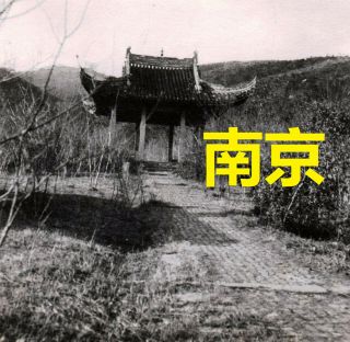 China Old Nanjing Nanking Monastery Temple Path Ming Graves - 2 X Orig.  1900s