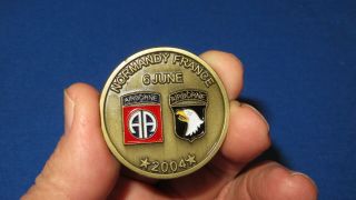 Army Airborne Division 2004 60th Anniversary D Day Normandy Challenge Coin