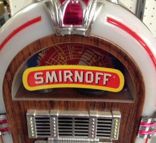 Vintage Smirnoff Vodka Mini Jukebox AM/FM Radio Cassette Tape Player Bank 3