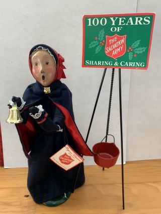 Byers Choice Salvation Army Woman Bell Ringer W Kettle Stand Christmas Caroler