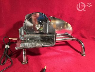 Vintage Rival Chrome Electric Meat & Cheese Food Slicer