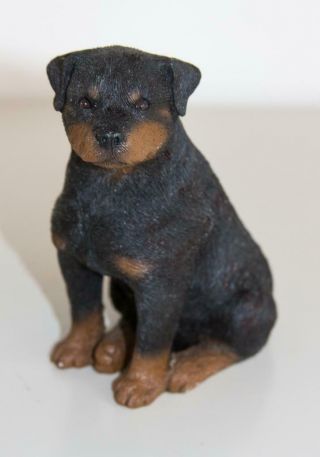Vintage Sandicast Rottweiler Dog Figurine M430 " Brue " Made In Usa 1989 Orig Tag
