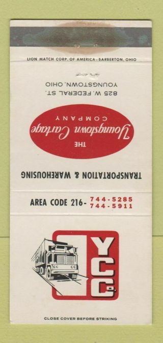 Matchbook Cover - Youngstown Cartage Trucking Youngstown Oh Wear 30 Strike