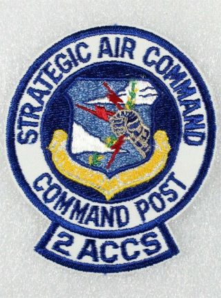 Usaf Air Force Patch: 2nd Airborne Command Control Sqdn " Command Post "