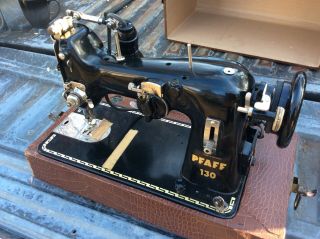 Pfaff 130 Sewing Machine With Case & Knee Pedal Germany
