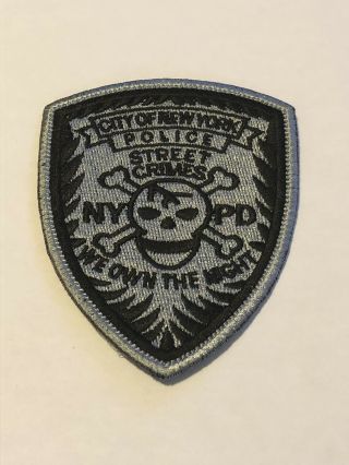 Nypd York City Police Department Street Crimes”we Own The Night” Patch.