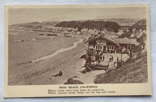 Ca.  1915 Moss Beach,  San Mateo Co.  California Postcard: The Reefs Building Photo