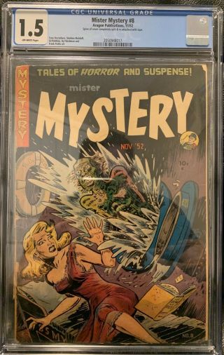 Mister Mystery 8 Cgc 1.  5 Classic Pre Code Horror Cover.  Scarce