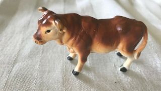 Vintage Hagen Renaker Bone China Porcelain Figurine Cow Cattle Statue