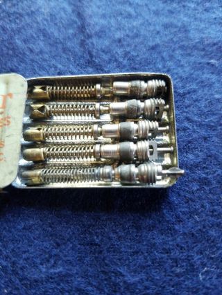 Vintage Five Schrader Valve Insides 1922 complete with valves No.  5651 2